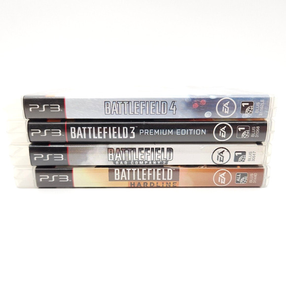 Lot Of PS3 Video Game Battlefield 3, 4 Bad Company 2 Hardline Sony Playstation 3 - Picture 1 of 6